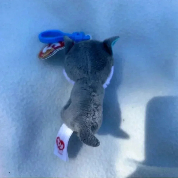 TY Beanie Boos - SLUSH the Husky Dog  (Glitter Eyes) (Key Clip - 3 inch) - Picture 3 of 4